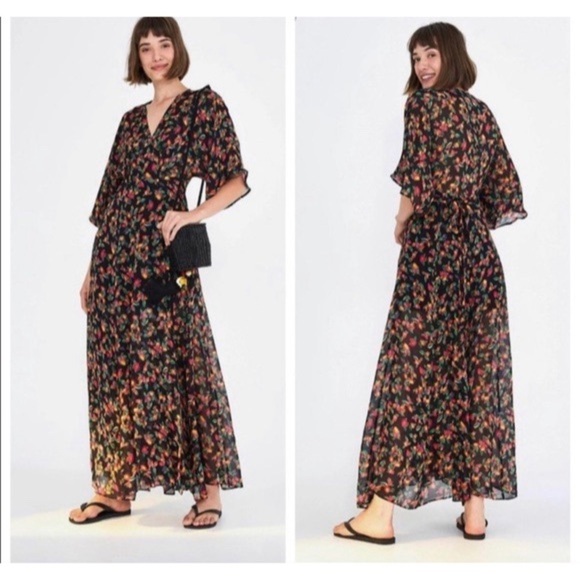 [Farm Rio] Small Cashew Wrap Maxi Dress - Picture 1 of 7